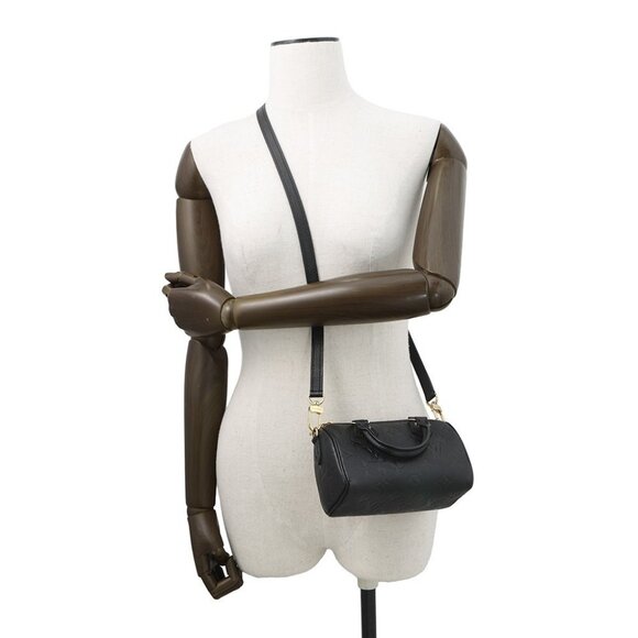 LOUIS VUITTON Nano Speedy Monogram Empreinte Leather Noir M82450 - Picture 5 of 14